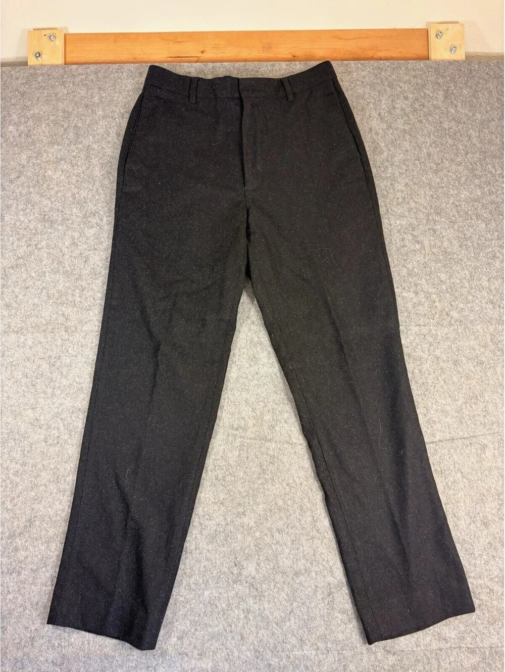 Vintage Y2K Banana Republic Hacking Stretch Wool Dress Pants Mens 33R Dark Gray
